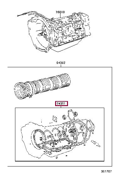 0435134041 Toyota Прокладки двигателя, комплект