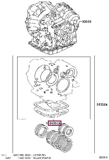 0435148010 Toyota Прокладка двигуна, комплект