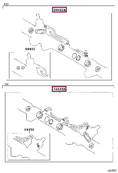 044450K100 Toyota Уплотнения тормоза АКПП, комплект