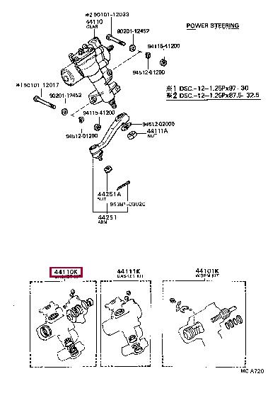 0444522050 Toyota Уплотнения тормоза АКПП, комплект