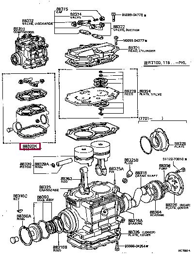 0488160012 Toyota Уплотнения тормоза АКПП, комплект