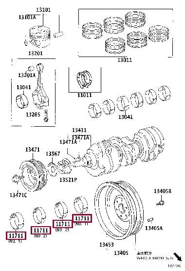 110710A02001 Toyota Вкладыши коренные