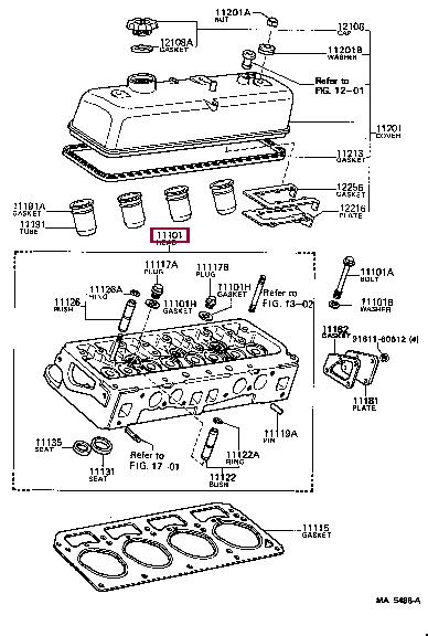 1110113041 Toyota Головка блоку циліндрів