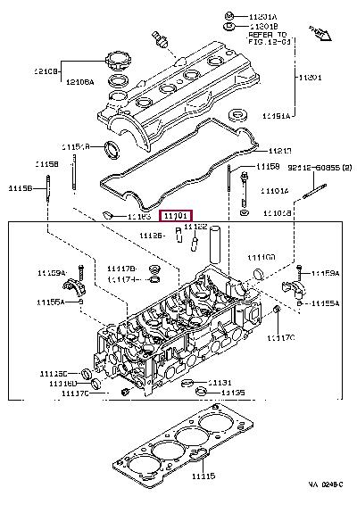 1110119245 Toyota Головка блока цилиндров