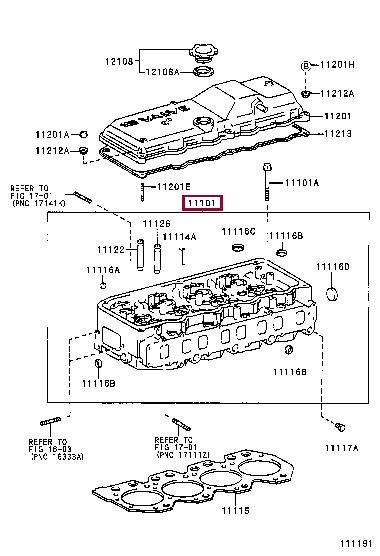 1110158091 Toyota Головка блока цилиндров
