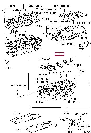 1110169115 Toyota Головка блока цилиндров