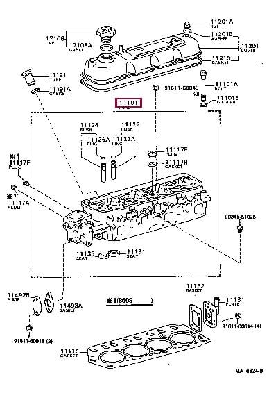 1110173020 Toyota Головка блока цилиндров