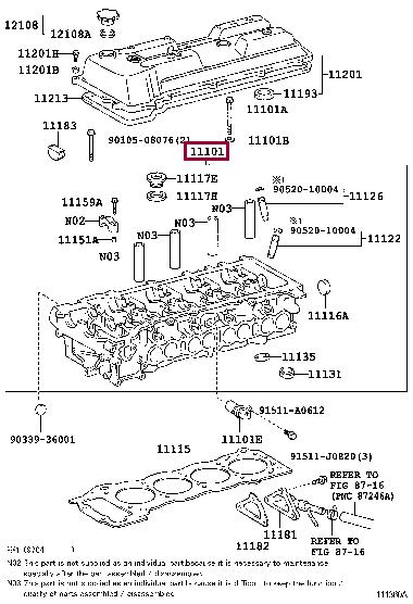 1110179276 Toyota Головка блока цилиндров