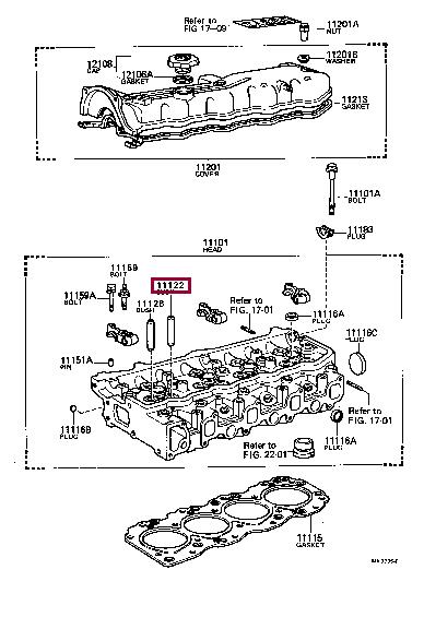 1112254011 Toyota Втулка клапана спрямовуюча