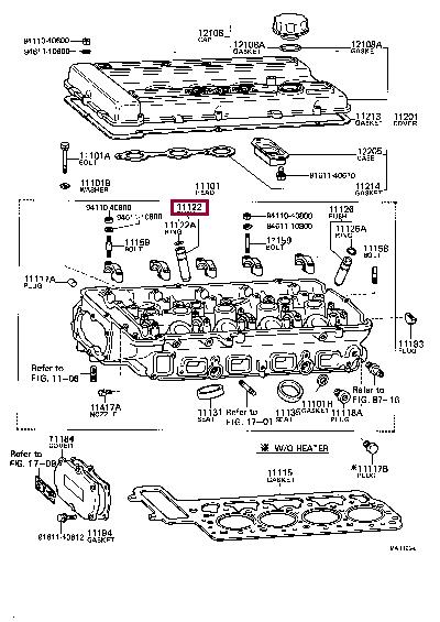1112288250 Toyota Втулка клапана направляющая