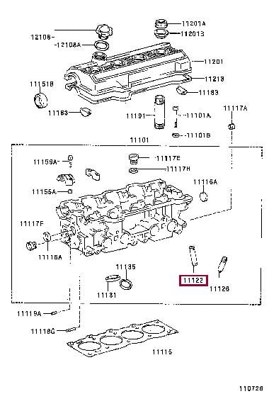 1112316010 Toyota Втулка клапана спрямовуюча