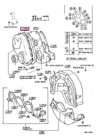 1132861010 Toyota Прокладка профилированная