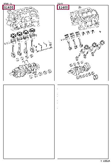 1140036160 Toyota Блок цилиндров