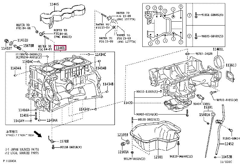 1141029346 Toyota Блок цилиндров