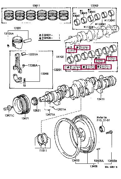 117014301002 Toyota Вкладыши