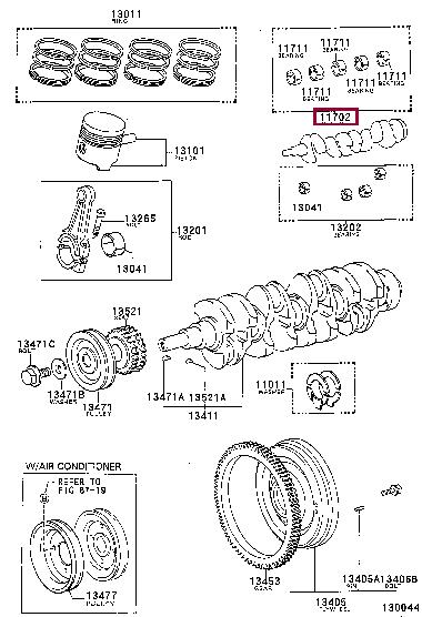 1170413012 Toyota Вкладыши