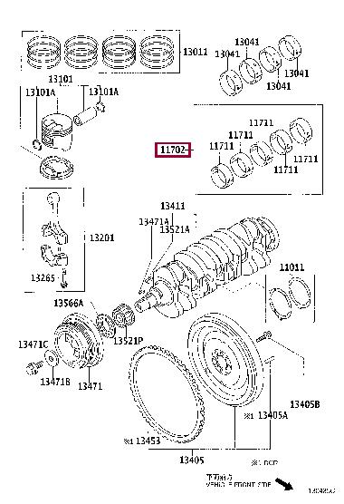 1170427023 Toyota Вкладыши