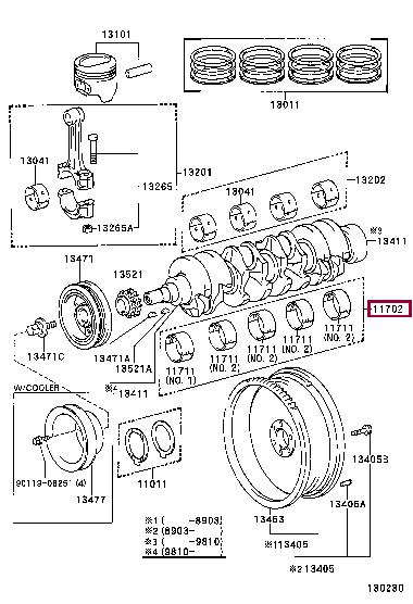 1170471020 Toyota Вкладыши