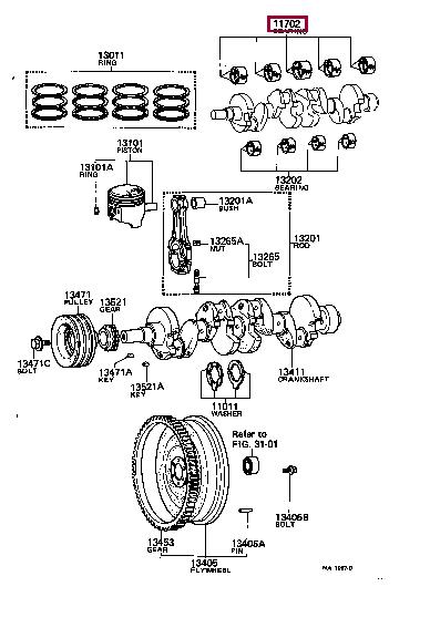 1170488270 Toyota Вкладыши вала коленчатого