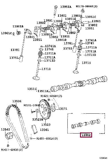 1180213030 Toyota Вкладыши