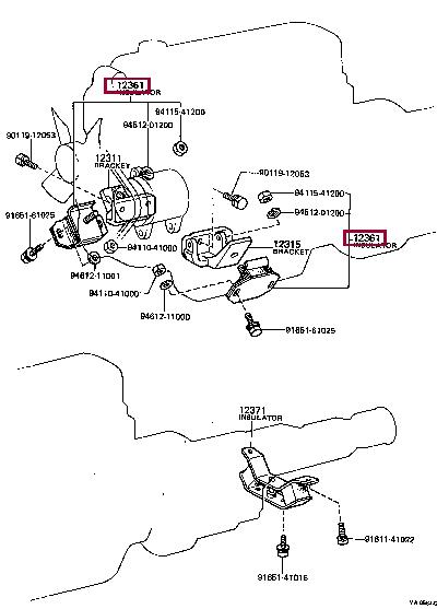 1236139018 Toyota Подушка двигателя