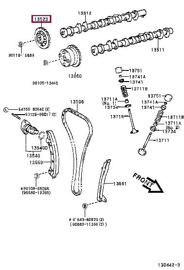135230D010 Toyota Звезда вала распределительного