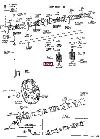 1371548010 Toyota Клапан выпускной