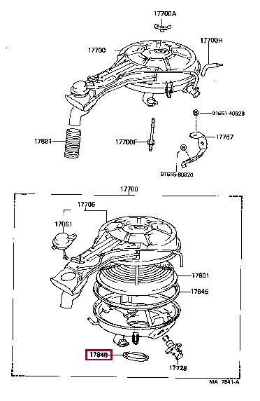 1784810020 Toyota Прокладка резиновая