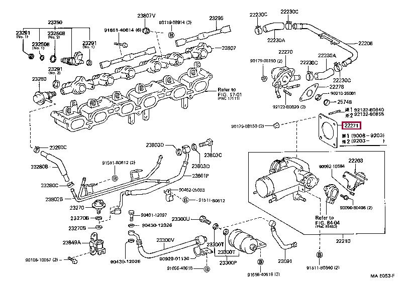 2227188400 Toyota Прокладка корпуса дроссельной заслонки