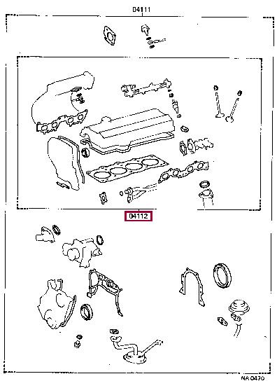 0411274190 Toyota Прокладки ГБЦ, комплект
