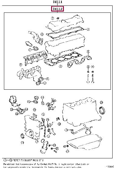0411275010 Toyota Прокладки ГБЦ, комплект