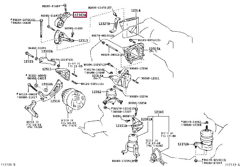 Toyota 12363-0A110 Подушка двигателя 123630A110: Отличная цена - Купить в Украине на EXIST.UA! 123630A110 Toyota Подушка двигателя