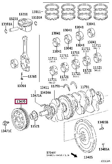 1347036040 Toyota Шкив коленчатого вала
