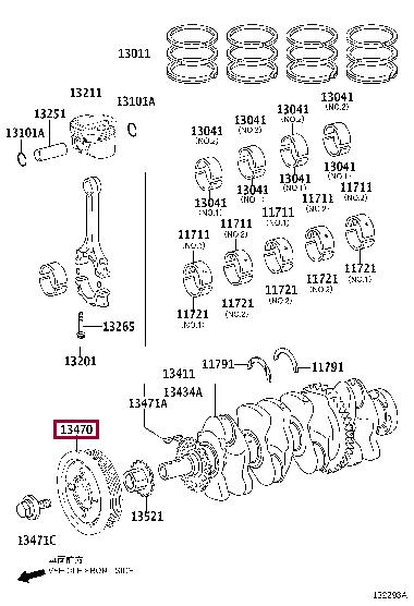 1347036050 Toyota Шкив коленчатого вала