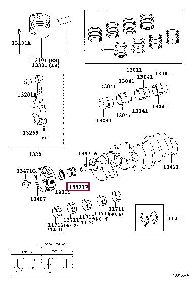 Toyota 135210F010 Шкив коленчатого вала 135210F010: Отличная цена - Купить в Украине на EXIST.UA! 135210F010 Toyota Шкив коленчатого вала