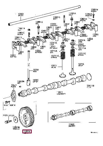1352356030 Toyota Шкив коленчатого вала