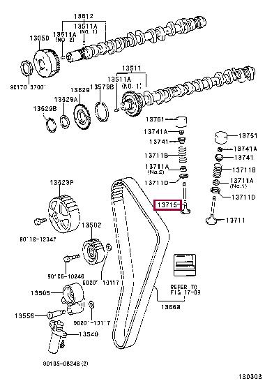 1371546030 Toyota Клапан выпускной