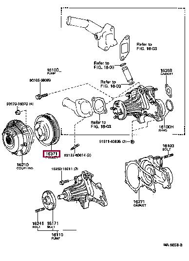 1637116021 Toyota Шкив коленчатого вала
