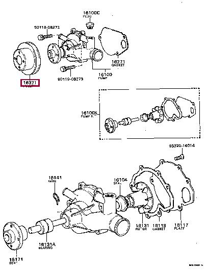 1637156010 Toyota Шкив коленчатого вала