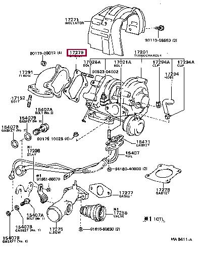1727964010 Toyota Прокладка профилированная