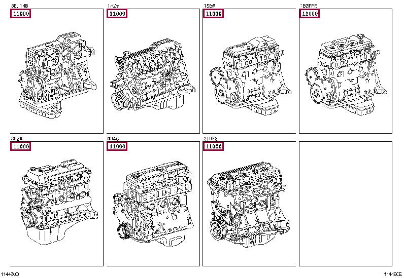 1900017840 Toyota Блок циліндрів