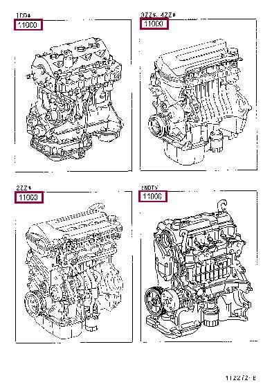 1900027280 Toyota Блок циліндрів