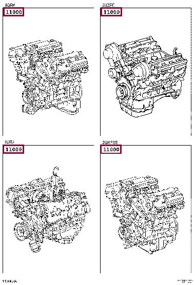 1900031384 Toyota Блок циліндрів