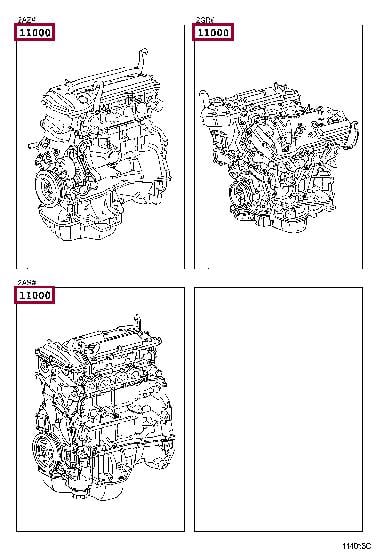 1900031890 Toyota Блок циліндрів