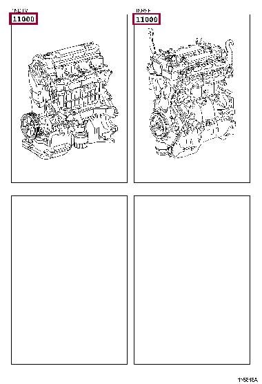 1900033332 Toyota Блок цилиндров