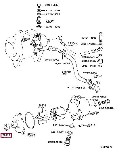 2932278011 Toyota Сальник