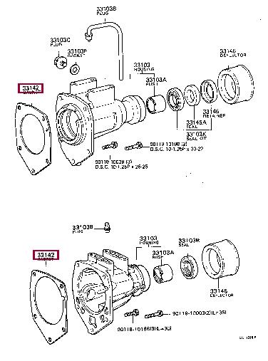 3314226010 Toyota Прокладка профилированная