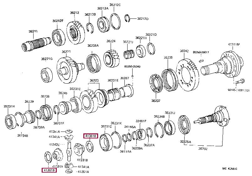 4136160J60 Toyota Прокладка