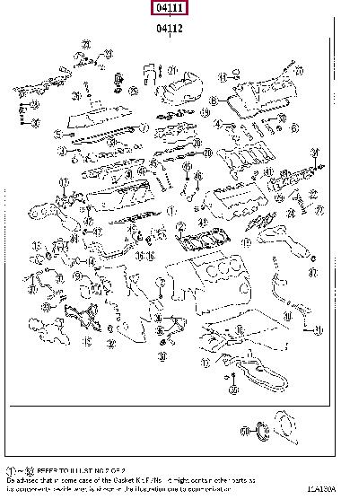 Toyota 04111-31942 Прокладка двигуна, комплект 0411131942: Приваблива ціна - Купити в Україні на EXIST.UA! 0411131942 Toyota Прокладка двигуна, комплект