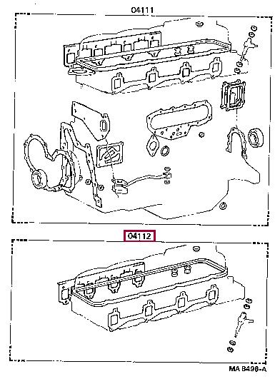 0411256050 Toyota Прокладки ГБЦ, комплект